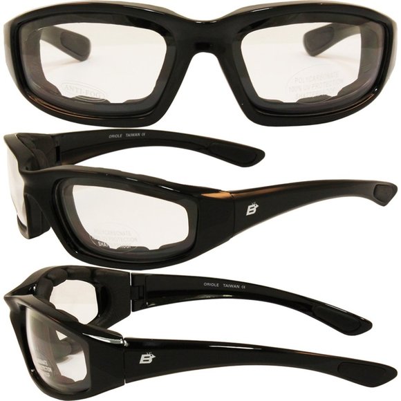 Oriole Anti Fog Padded Motorcycle Riding Glasses - Picture 1 of 1